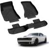 imageLASFIT Floor Mats 2025 2026 for Ram 1500 Crew Cab Without Rear UnderSeat Factory Storage Bucket Seat Not for Quad Cab All Weather TPE Custom Fit Car Mats Floor Liners 1st ampamp 2nd Row BlackChallenger RWD 20152023 Floor Mats