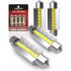 imageLASFIT Super Bright 42MM LED Festoon 41MM 2112 578 2122 LED Use for Dome Map Door Interior Door Trunk Glove Box Lights 6000K White Light Upgraded2pcs4 Bulbs