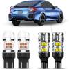 imageLASFIT T3 7440 7443 LED Bulb Amber Rear Turn Signal 921 Reverse Lights 912 Back Up Built In Resistor CANBUS Error Free for Honda Civic 20162024SedanHatchback Anti Hyper Flash4pcs