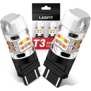 imageLASFIT 3157CK LED Bulb Switchback 3057CK 4057CK 4157CK ONLY for CK socket WhiteAmber Turn Signal Light CANBUS Error Free for Honda Pilot 20092014 Toyota Corolla 20052013 Camry 200020092pcs