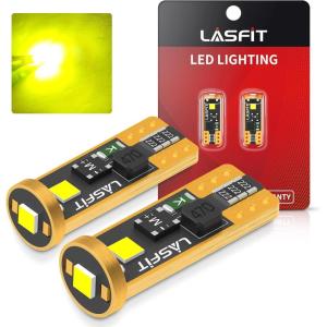 imageLASFIT 921 LED Bulb Reverse Light 912 T15 6000K White Canbus Error Free W16W 906 904 Backup Replacement Cargo Lights For CarTrunk 300 Super Bright Pack of 2Yellow