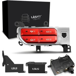 imageLASFIT Auxiliary Switch Bank Kit OEM Style PlugampampPlay Aux Switch Panel Dash 4 Buttons 4x30A for Wrangler JL 20182025 ampamp Gladiator JT 20192025 BlackRed SwitchFit for LASFIT Black Switch