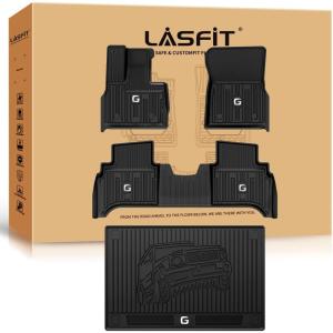 imageLASFIT Cargo Mat ampamp Backrest Mat for Mercedes Benz GLS 450580  63 AMG 2026 2025 2024 2023 2022 2021 2020 All Weather TPE Waterproof Cargo Liner Custom Fit GLS 20202026 Trunk Mat with Seatback3 For Benz GClass  20192026  Combo Set