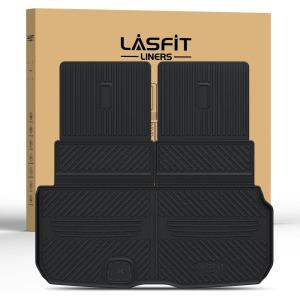 imageLASFIT Cargo Mat ampamp Backrest Mat for Mercedes Benz GLS 450580  63 AMG 2026 2025 2024 2023 2022 2021 2020 All Weather TPE Waterproof Cargo Liner Custom Fit GLS 20202026 Trunk Mat with Seatback8 For Benz GLS  20202026  Cargo Liner