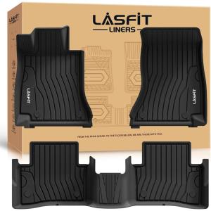 imageLASFIT Cargo Mat ampamp Backrest Mat for Mercedes Benz GLS 450580  63 AMG 2026 2025 2024 2023 2022 2021 2020 All Weather TPE Waterproof Cargo Liner Custom Fit GLS 20202026 Trunk Mat with Seatback4 For Benz CClass Sedan  20222026  1st  2nd Row