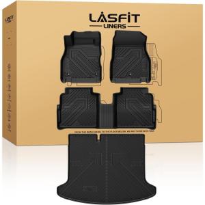 imageLASFIT Cargo Mat ampamp Backrest Mats for Nissan ArmadaInfiniti QX80 20252026 78 Seats All Weather TPE Custom Fit Easy Clean Durable NoCurling Trunk Mat for Armada ampamp QX80 20252026 Black1For Kicks 20182024  Kicks Play 2025  Full Set