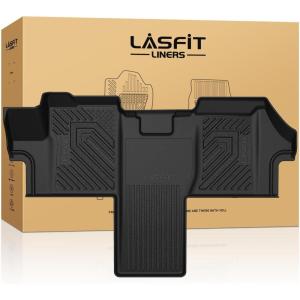 imageLASFIT Floor Mats 2025 2026 for Ram 1500 Crew Cab Without Rear UnderSeat Factory Storage Bucket Seat Not for Quad Cab All Weather TPE Custom Fit Car Mats Floor Liners 1st ampamp 2nd Row BlackPromater 150025003500 20182025 Front Floor Mats