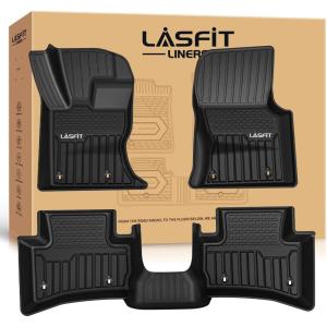 imageLASFIT Floor Mats Fit for Land Rover Range Rover Velar 20172026 ampamp Jaguar FPace 20172026 Custom Fit TPE All Weather Waterproof Floor Liners 1st ampamp 2nd Row Car Mats BlackFor Velar 20172026  FPace 20172026