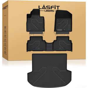 imageLASFIT Floor Mats Fit for Nissan Armada 20172018  Infiniti QX56 20112013  Infiniti QX80 20142018 All Weather TPE Custom Fit Easy Clean Durable NoCurling Floor Liners 1st ampamp 2nd Row Car Mats2For Hyundai Santa Fe  20192020