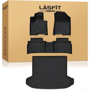 imageLASFIT Floor Mats Fit for Nissan Armada 20172018  Infiniti QX56 20112013  Infiniti QX80 20142018 All Weather TPE Custom Fit Easy Clean Durable NoCurling Floor Liners 1st ampamp 2nd Row Car Mats3For Kia Sportage  20232026  PHEV