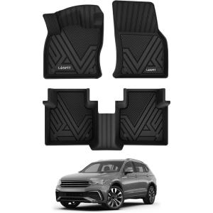 imageLASFIT Floor Mats ampamp Backrest Mats ampamp Cargo Mats for Mazda CX90CX90 PHEV 2026 2025 2024 7 Seats with 2nd Row Bucket Seats All Weather TPE Custom Fit Floor Liners for CX90CX90 PHEV Car MatsFloor Mats for Volkswagen VW Tiguan 20182024