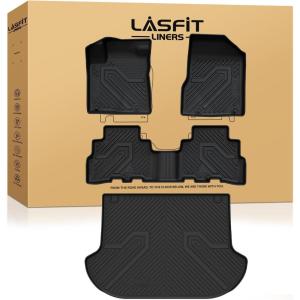 imageLASFIT Floor Mats ampamp Cargo Mat for Hyundai Santa Fe 2023 2022 2021 Only Fit Gas Not Fit Hybrid or PHEV All Weather TPE Custom Fit Floor Liners Accessoires Full Set Car Mats and Trunk Mats1For Nissan Murano  20152024  Full Set