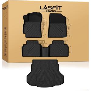 imageLASFIT Floor Mats ampamp Cargo Mat for Hyundai Santa Fe 2023 2022 2021 Only Fit Gas Not Fit Hybrid or PHEV All Weather TPE Custom Fit Floor Liners Accessoires Full Set Car Mats and Trunk Mats2For Hyundai Elantra  20212025  Floor Mats