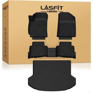 imageLASFIT Floor Mats ampamp Cargo Mat for Hyundai Santa Fe 2023 2022 2021 Only Fit Gas Not Fit Hybrid or PHEV All Weather TPE Custom Fit Floor Liners Accessoires Full Set Car Mats and Trunk Mats3For Kia Seltos  20242026