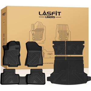 imageLASFIT Floor Mats ampamp Seatback Mats ampamp Cargo Mat for Nissan Armada 20252026  Infiniti QX80 Fit 7seats Not Fit 8 Seats Custom Fit All Weather TPE Easy Clean Durable Floor Liners Car MatsBlack4For Subaru Forester  2025  Gas  Full Set