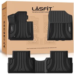 imageLASFIT Floor Mats ampamp Seatback Mats ampamp Cargo Mat for Nissan Armada 20252026  Infiniti QX80 Fit 7seats Not Fit 8 Seats Custom Fit All Weather TPE Easy Clean Durable Floor Liners Car MatsBlack2For Hyundai Santa Fe  20212023  Hybrid