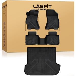 imageLASFIT Floor Mats for Nissan Pathfinder 20132020  Infiniti QX60 20142021  JX35 2013 All Weather TPE Custom Fit Easy Clean Durable NoCurling Trunk Mat for Pathfinder ampamp QX60 ampamp JX354For Subaru Outback 20152019