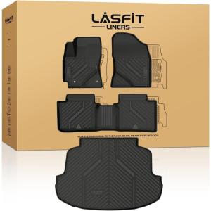 imageLASFIT Floor Mats for Toyota 4Runner 2025 Only fit Hybrid wtih Trunk matampampbackrest mat All Weather TPE Custom Fit Floor Liner for 4 Runner TRDLimitedPlatium 6th gen FrontampampRear Car Mats Black20142019 Corolla SedanFloorTrunk Mats