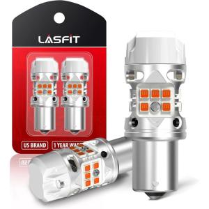 imageLASFIT T3 7507 LED Bulb Amber PY21W BAU15S Canbus Ready Turn Signal Lights Built In Resistor 2641A 12496 For 20122021 VW Tiguan Front And 20182022 Honda Accord Rear Automotive Plug and Play2pcs