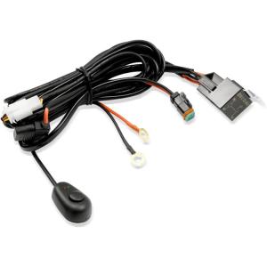 imageLASFIT Wiring Harness Kit LED Pod Lights 12V On Off Switch Power Relay Blade Fuse 18AWG for Off Road Lights LED Work Light2 Leads1 LEAD320W