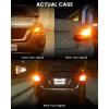 imageLASFIT T3 3157 LED Bulb Amber 3156 Built In Resistor 3057 Turn Signal CANBUS Error Free Upgraded Front Rear Light 4157 3457 3047 3357 4057 3056 3456 4156 Only For Standard Socket2pcs