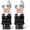 imageLASFIT T3 3157 LED Bulb Amber 3156 Built In Resistor 3057 Turn Signal CANBUS Error Free Upgraded Front Rear Light 4157 3457 3047 3357 4057 3056 3456 4156 Only For Standard Socket2pcs