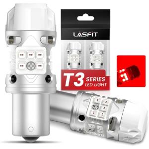 imageLASFIT 1156 LED Bulb RED Brake Tail Light CANBUS Error Free 2023 New 500 Bright Blinker 2000LM Light 7506 1141 1003 BA15S Rear Turn Signal with Built In Resistor Anti Hyper Flash 2pcs