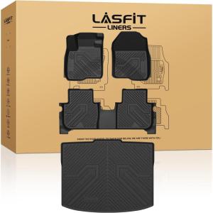 imageLASFIT Rear Seat Back Protector for Honda Passport 2026 All Weather TPE Pet Friendly Custom Fit Passport Second Row Back Seat Cover Mat Liner Accessories Black2For Honda CRV  20232026  Full Set Lower Position