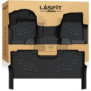imageLASFIT Cargo Mats and Back Seat Cover Set for Ford Bronco 4Door Models 20212025 All Weather Protector TPE Sub Trunk Liner Waterproof Backrest Mat Custom Fit NonSlip Easy Clean Accessories2 SuperDuty Crew CabBench Seat 1726  2Rows with FF Storage