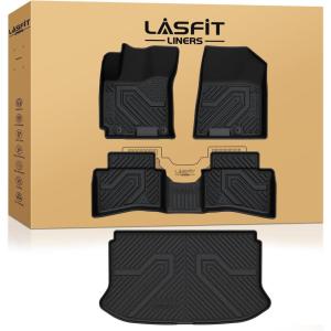 imageLASFIT Floor Mats amp Cargo Mats for KIA EV9 2026 2025 2024 Only Fit for 7Seats All Weather TPE Custom Fit Kia EV9 20242026 Full Set Car Accessories Floor Liners2For Hyundai Venue  20202026