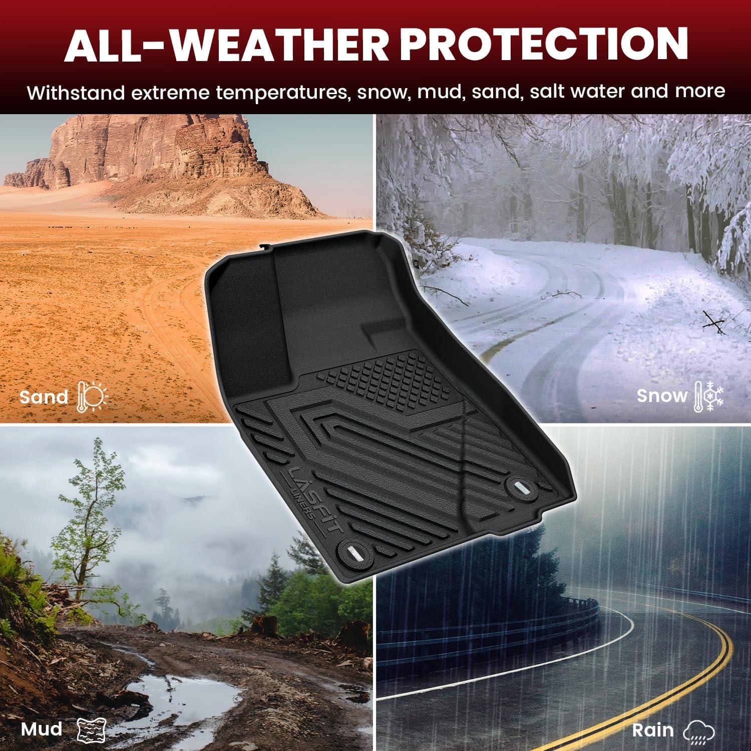 imageLASFIT Floor Mats amp Cargo Mat for Toyota Corolla 20202026for Sedan TPE All Weather Protection Rubber Car Liners Custom Fit for Corolla Accessories 1st amp 2nd Row amp Trunk Mats Black820142019Highlander GasFull Set Mats