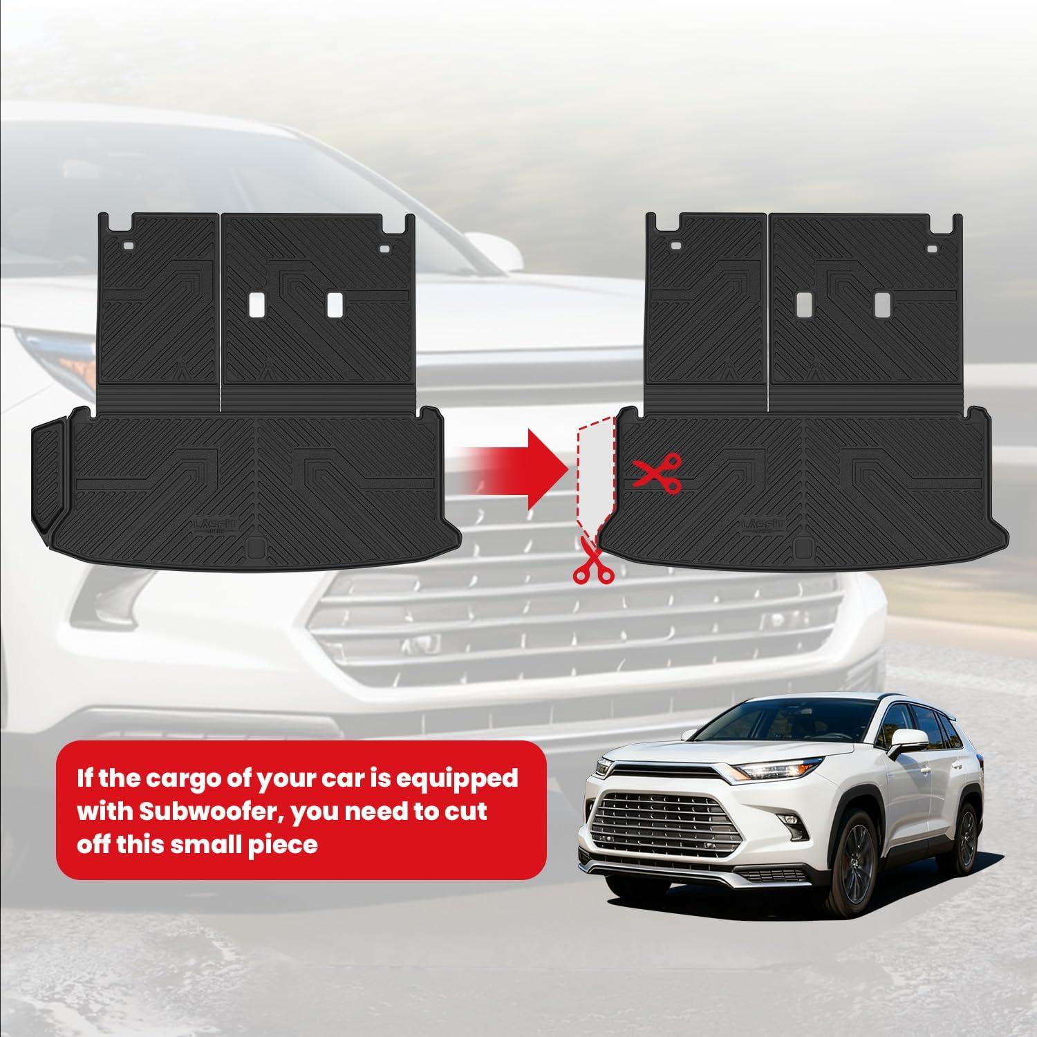 imageLASFIT Floor Mats amp Cargo Mat for Toyota Corolla 20202026for Sedan TPE All Weather Protection Rubber Car Liners Custom Fit for Corolla Accessories 1st amp 2nd Row amp Trunk Mats Black720242026Grand HighlanderTrunkBackrest Mats