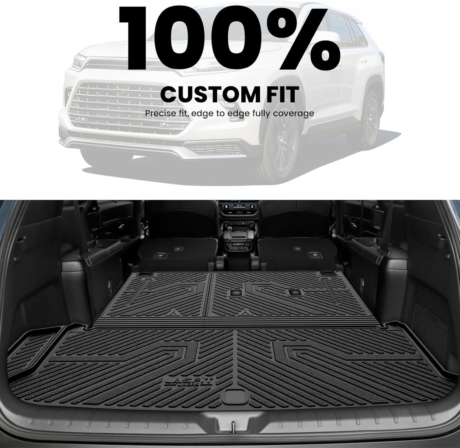 imageLASFIT Floor Mats amp Cargo Mat for Toyota Corolla 20202026for Sedan TPE All Weather Protection Rubber Car Liners Custom Fit for Corolla Accessories 1st amp 2nd Row amp Trunk Mats Black720242026Grand HighlanderTrunkBackrest Mats