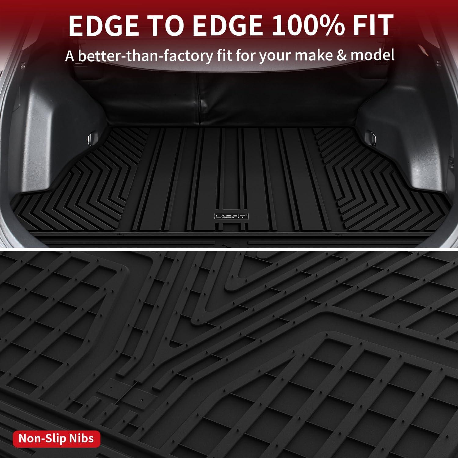 imageLASFIT Floor Mats amp Cargo Mat for Toyota Corolla 20202026for Sedan TPE All Weather Protection Rubber Car Liners Custom Fit for Corolla Accessories 1st amp 2nd Row amp Trunk Mats Black520192025Rav4Trunk Mat