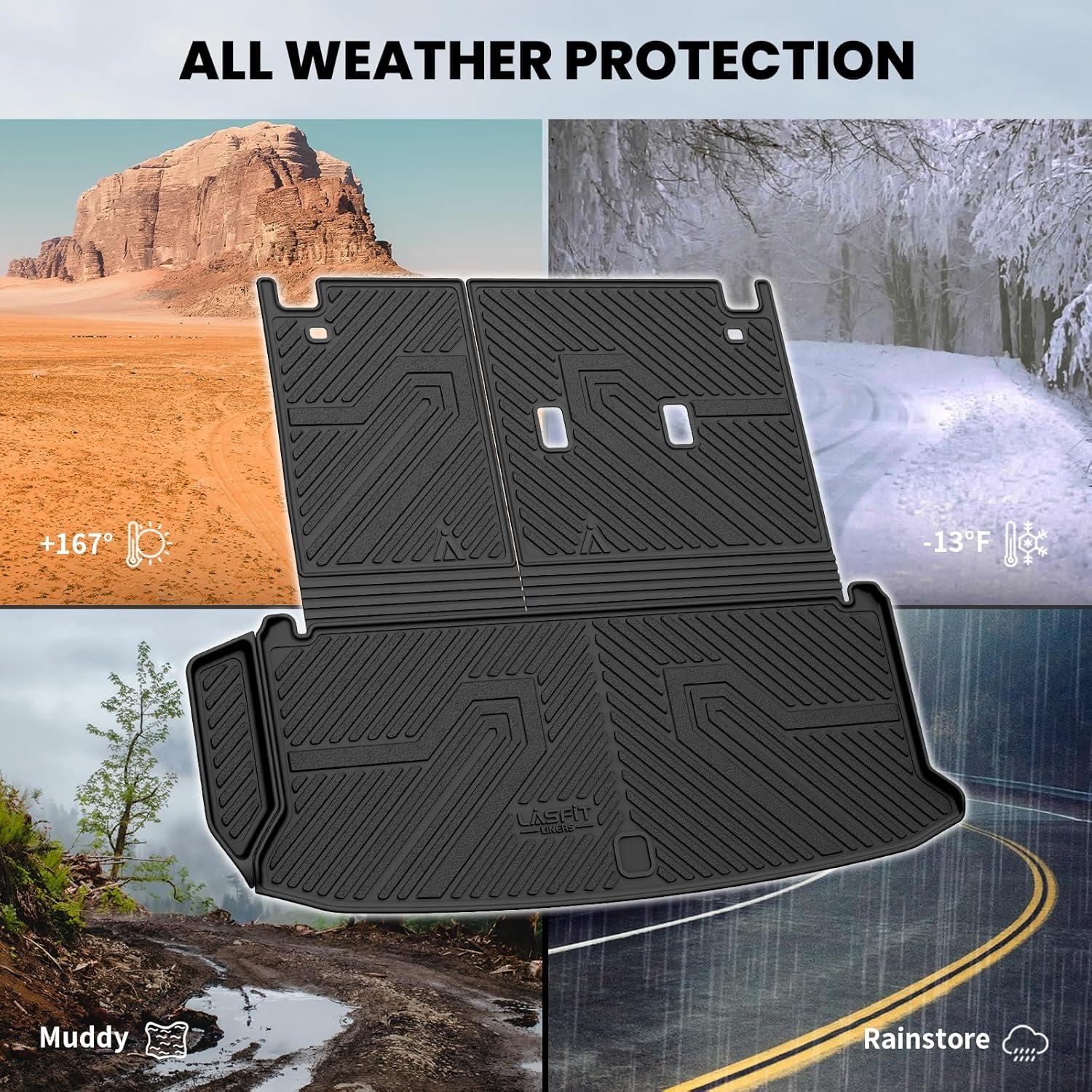 imageLASFIT Floor Mats amp Cargo Mat for Toyota Corolla 20202026for Sedan TPE All Weather Protection Rubber Car Liners Custom Fit for Corolla Accessories 1st amp 2nd Row amp Trunk Mats Black720242026Grand HighlanderTrunkBackrest Mats