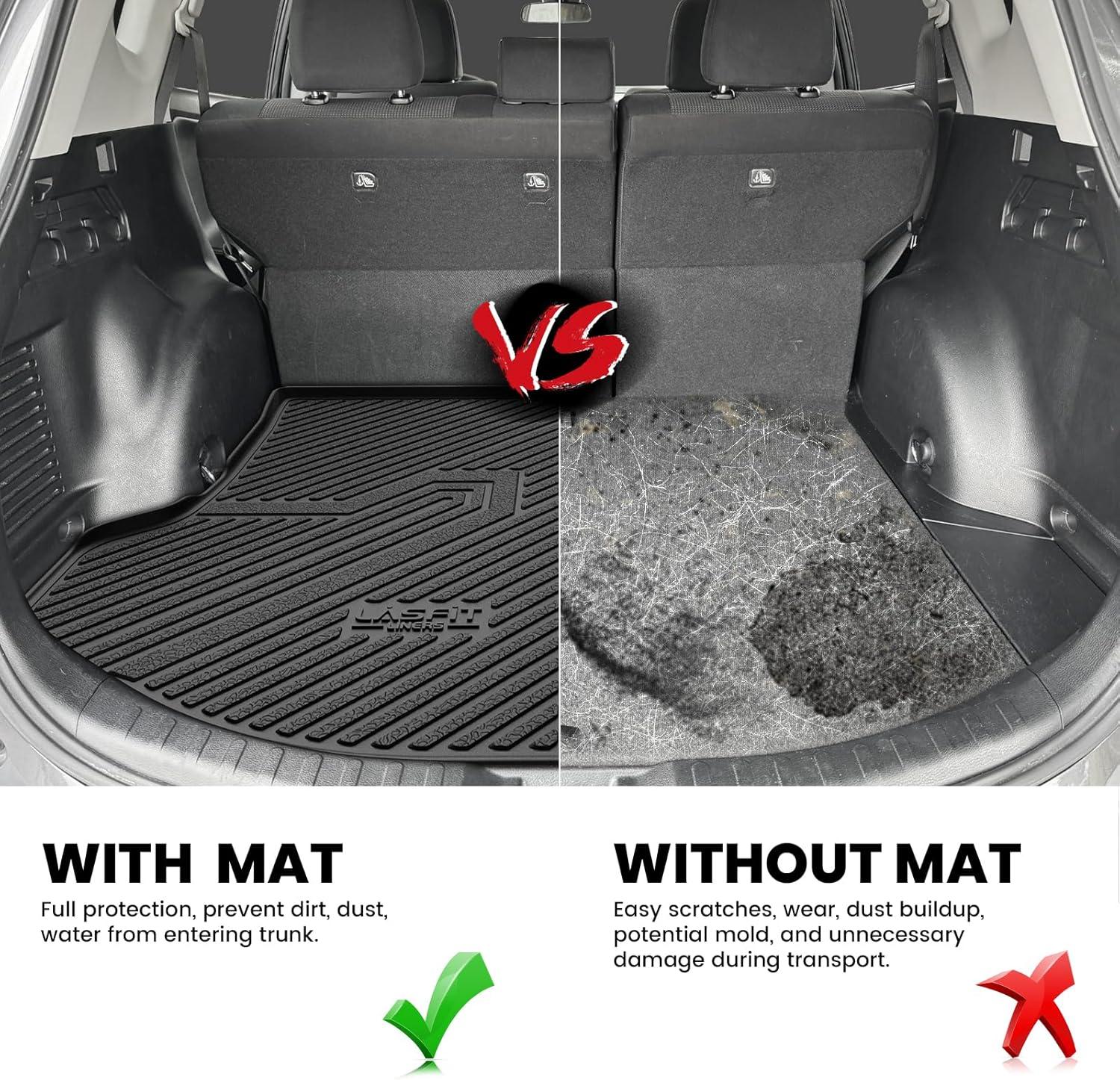 imageLASFIT Floor Mats amp Cargo Mat for Toyota Corolla 20202026for Sedan TPE All Weather Protection Rubber Car Liners Custom Fit for Corolla Accessories 1st amp 2nd Row amp Trunk Mats Black520132018Rav4Trunk Mat