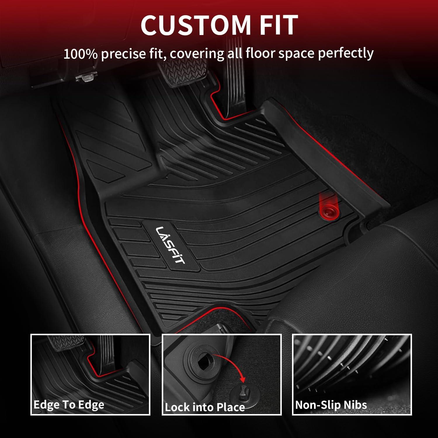 imageLASFIT Floor Mats amp Cargo Mat for Toyota Corolla 20202026for Sedan TPE All Weather Protection Rubber Car Liners Custom Fit for Corolla Accessories 1st amp 2nd Row amp Trunk Mats Black720242026Grand HighlanderFloor Mats