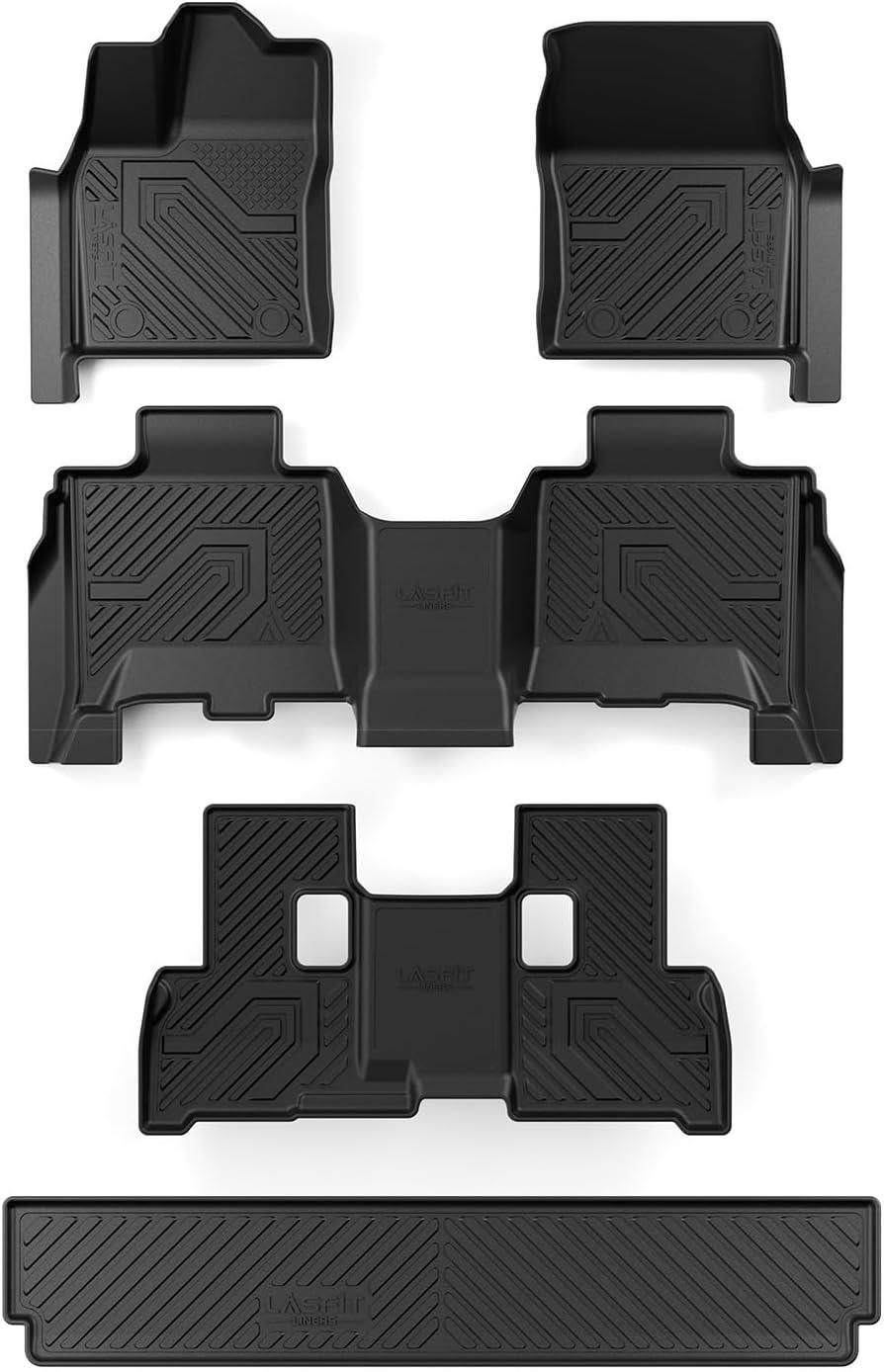 imageLASFIT Floor Mats amp Cargo Mat for Toyota Corolla 20202026for Sedan TPE All Weather Protection Rubber Car Liners Custom Fit for Corolla Accessories 1st amp 2nd Row amp Trunk Mats Black920232026SequoiaFull Set Mats
