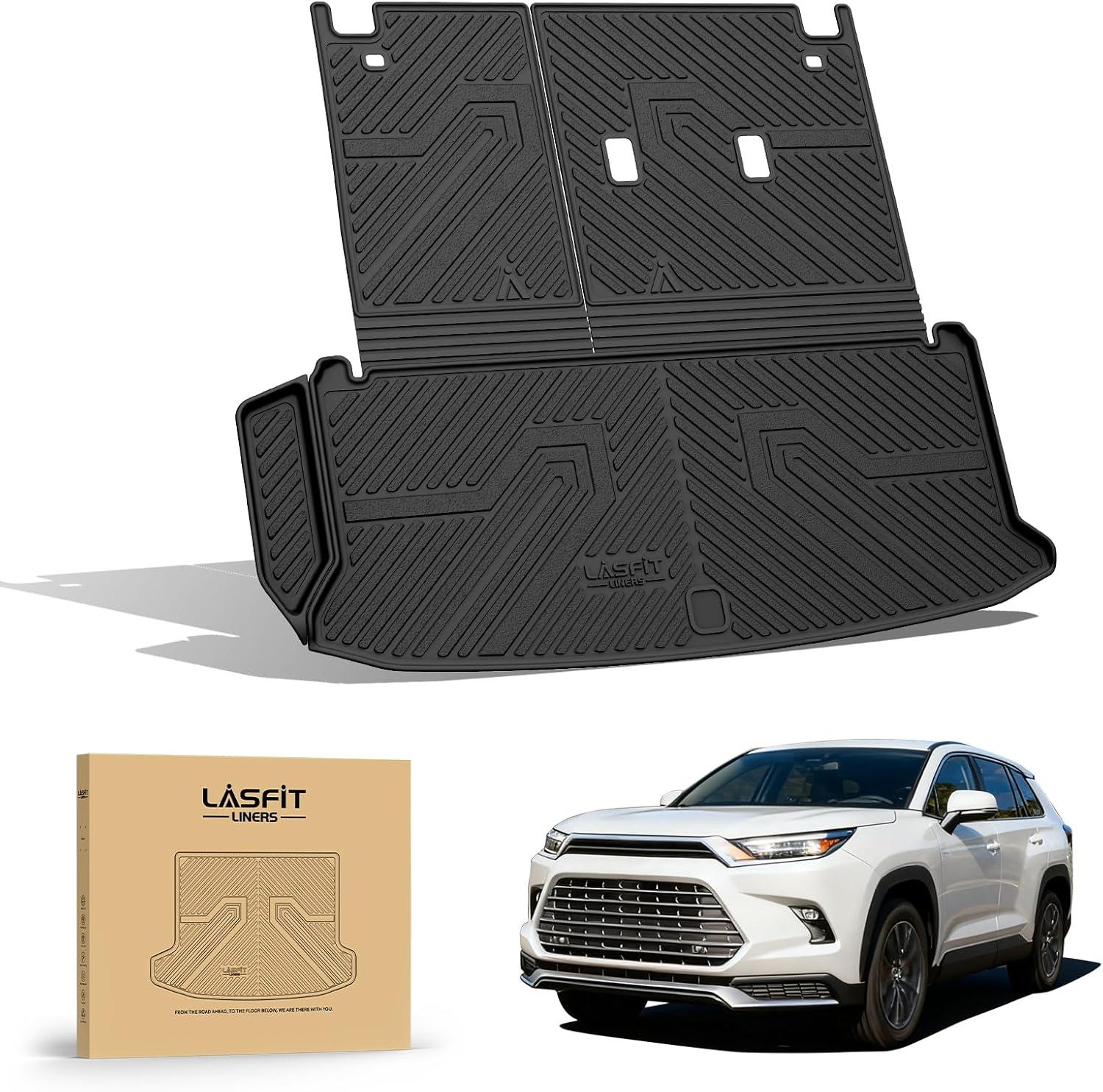 imageLASFIT Floor Mats amp Cargo Mat for Toyota Corolla 20202026for Sedan TPE All Weather Protection Rubber Car Liners Custom Fit for Corolla Accessories 1st amp 2nd Row amp Trunk Mats Black720242026Grand HighlanderTrunkBackrest Mats