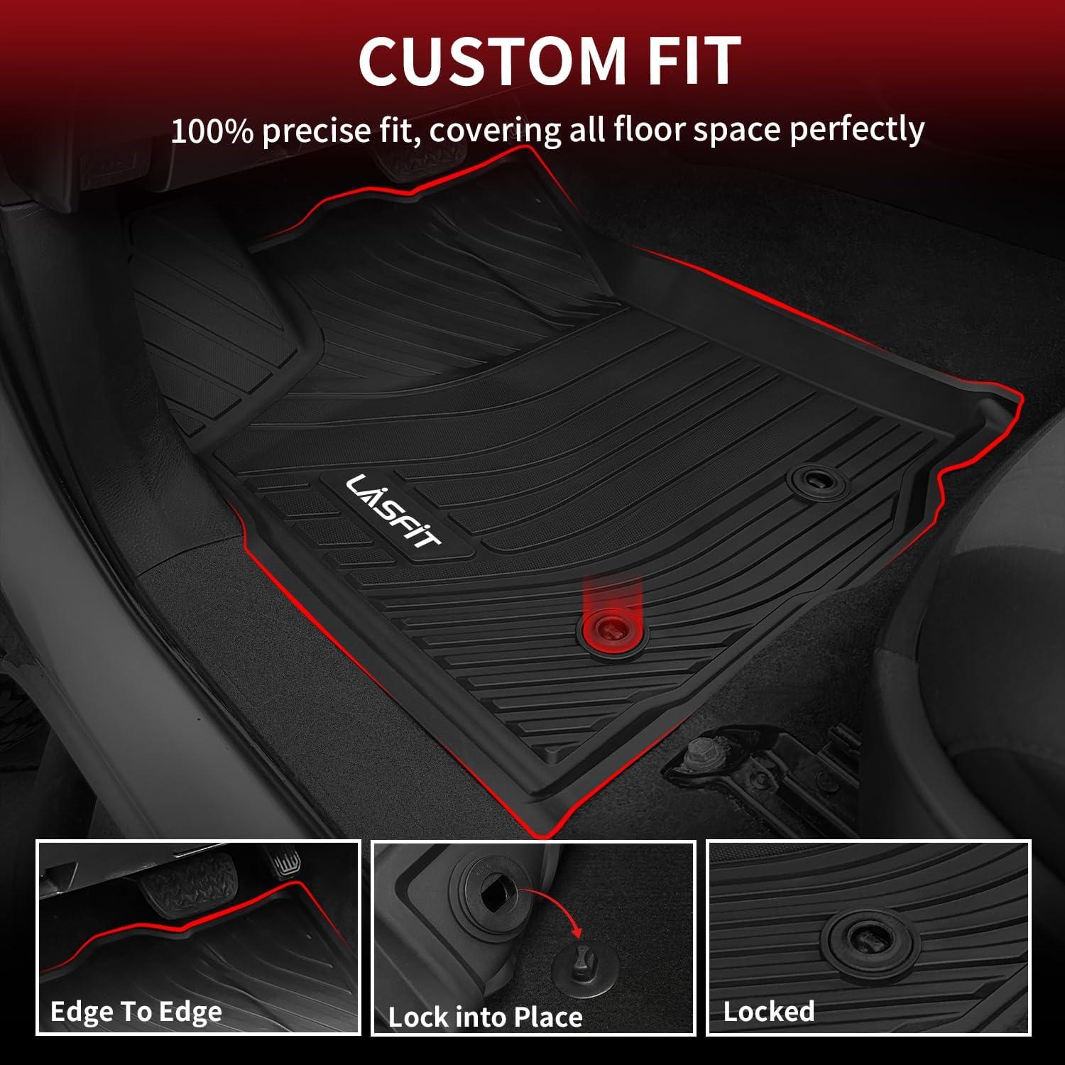 imageLASFIT Floor Mats amp Cargo Mat for Toyota Corolla 20202026for Sedan TPE All Weather Protection Rubber Car Liners Custom Fit for Corolla Accessories 1st amp 2nd Row amp Trunk Mats Black120162023Tacoma Double AutoTranFloor Mats