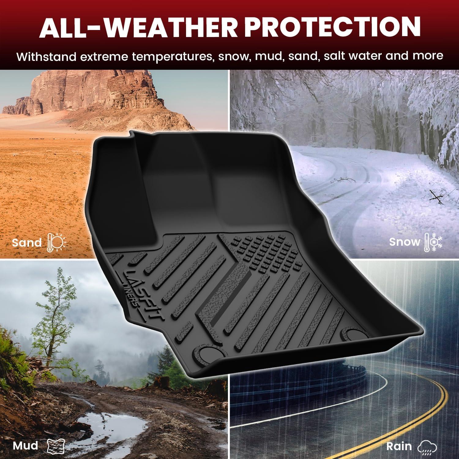 imageLASFIT Floor Mats amp Cargo Mat for Toyota Corolla 20202026for Sedan TPE All Weather Protection Rubber Car Liners Custom Fit for Corolla Accessories 1st amp 2nd Row amp Trunk Mats Black1320202026Corolla SedanFull Set Mats