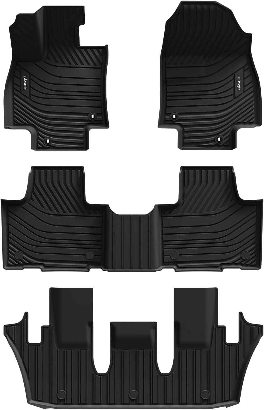 imageLASFIT Floor Mats amp Cargo Mat for Toyota Corolla 20202026for Sedan TPE All Weather Protection Rubber Car Liners Custom Fit for Corolla Accessories 1st amp 2nd Row amp Trunk Mats Black720242026Grand HighlanderFloor Mats