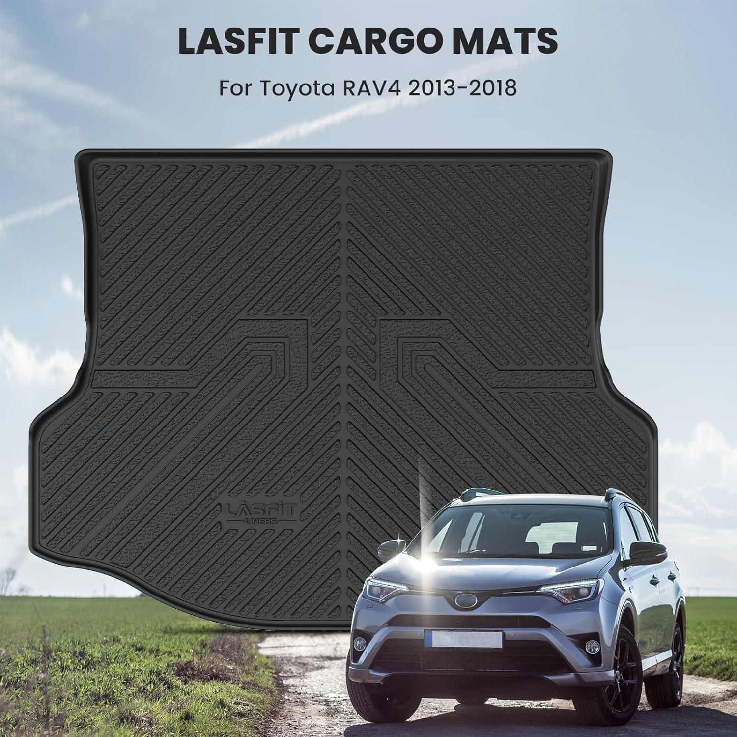 imageLASFIT Floor Mats amp Cargo Mat for Toyota Corolla 20202026for Sedan TPE All Weather Protection Rubber Car Liners Custom Fit for Corolla Accessories 1st amp 2nd Row amp Trunk Mats Black520132018Rav4Trunk Mat