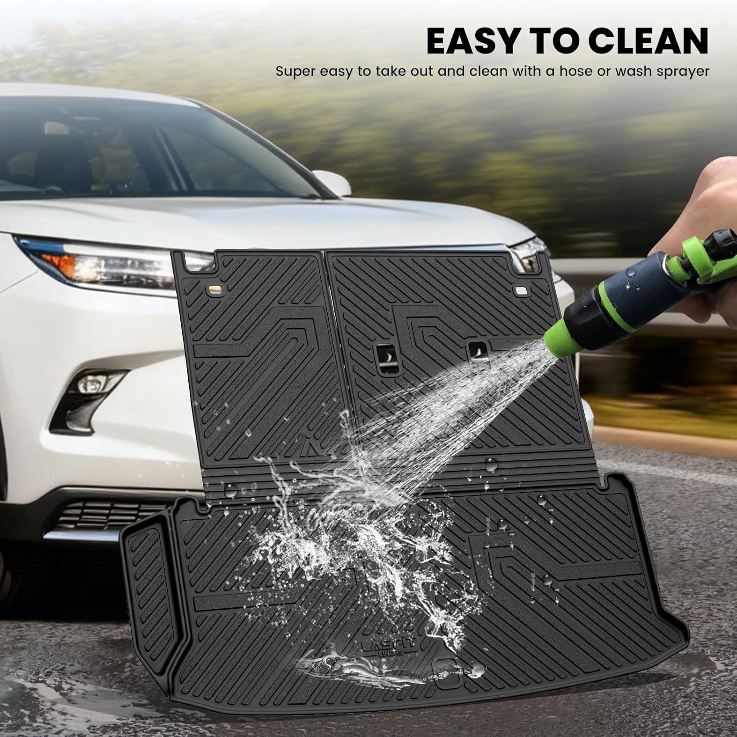 imageLASFIT Floor Mats amp Cargo Mat for Toyota Corolla 20202026for Sedan TPE All Weather Protection Rubber Car Liners Custom Fit for Corolla Accessories 1st amp 2nd Row amp Trunk Mats Black720242026Grand HighlanderTrunkBackrest Mats