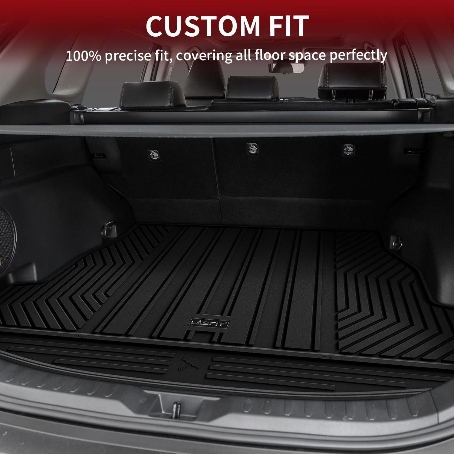 imageLASFIT Floor Mats amp Cargo Mat for Toyota Corolla 20202026for Sedan TPE All Weather Protection Rubber Car Liners Custom Fit for Corolla Accessories 1st amp 2nd Row amp Trunk Mats Black520192025Rav4Trunk Mat