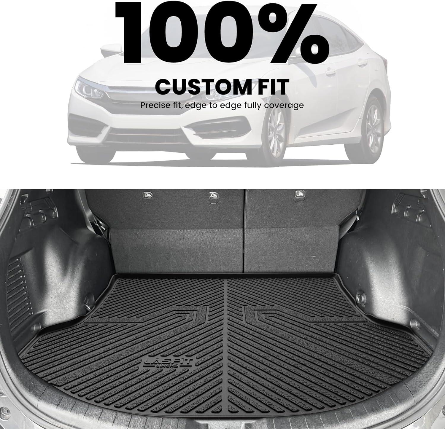 imageLASFIT Floor Mats amp Cargo Mat for Toyota Corolla 20202026for Sedan TPE All Weather Protection Rubber Car Liners Custom Fit for Corolla Accessories 1st amp 2nd Row amp Trunk Mats Black520132018Rav4Trunk Mat