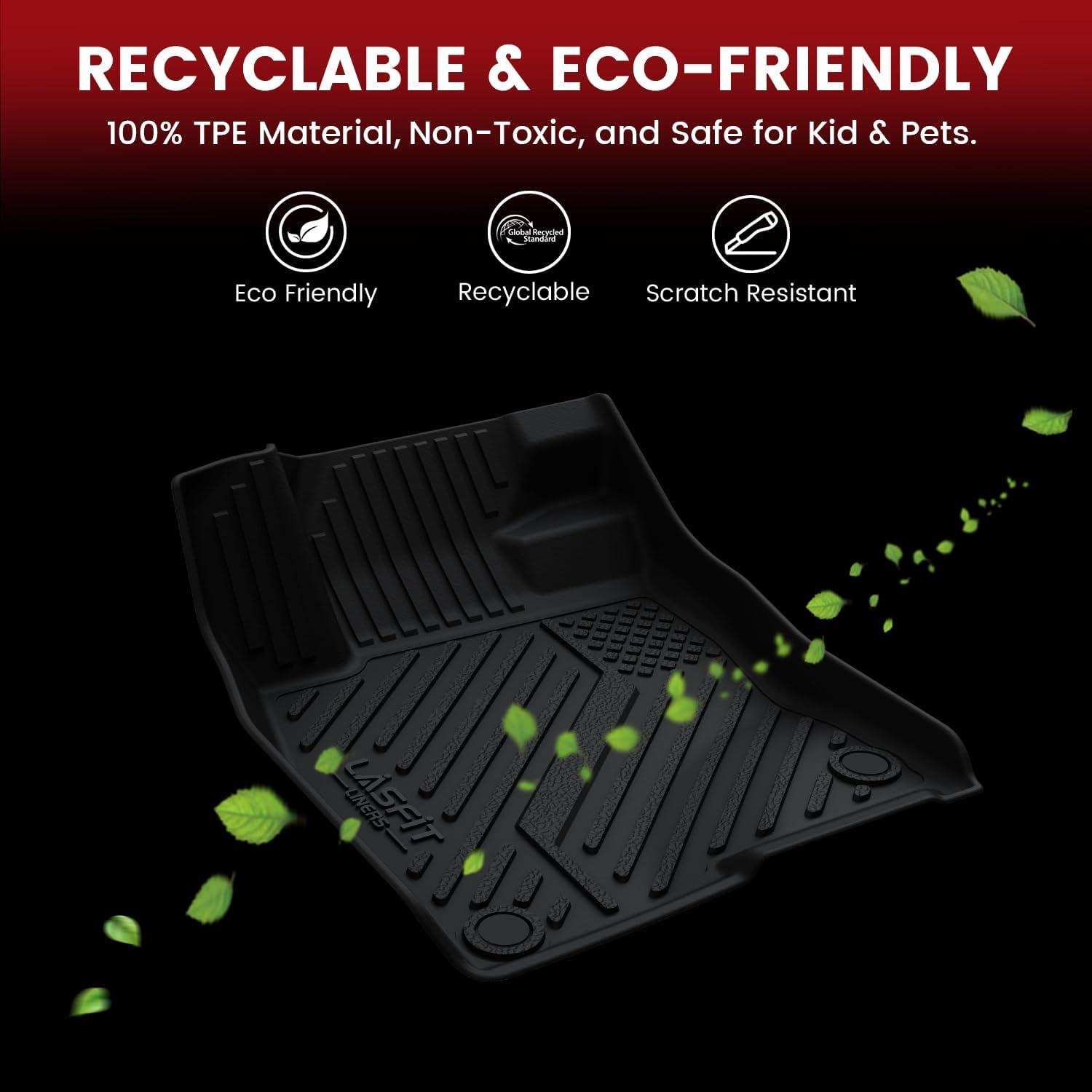 imageLASFIT Floor Mats amp Cargo Mat for Toyota Corolla 20202026for Sedan TPE All Weather Protection Rubber Car Liners Custom Fit for Corolla Accessories 1st amp 2nd Row amp Trunk Mats Black420162022PriusPrius PrimeFloor Mats