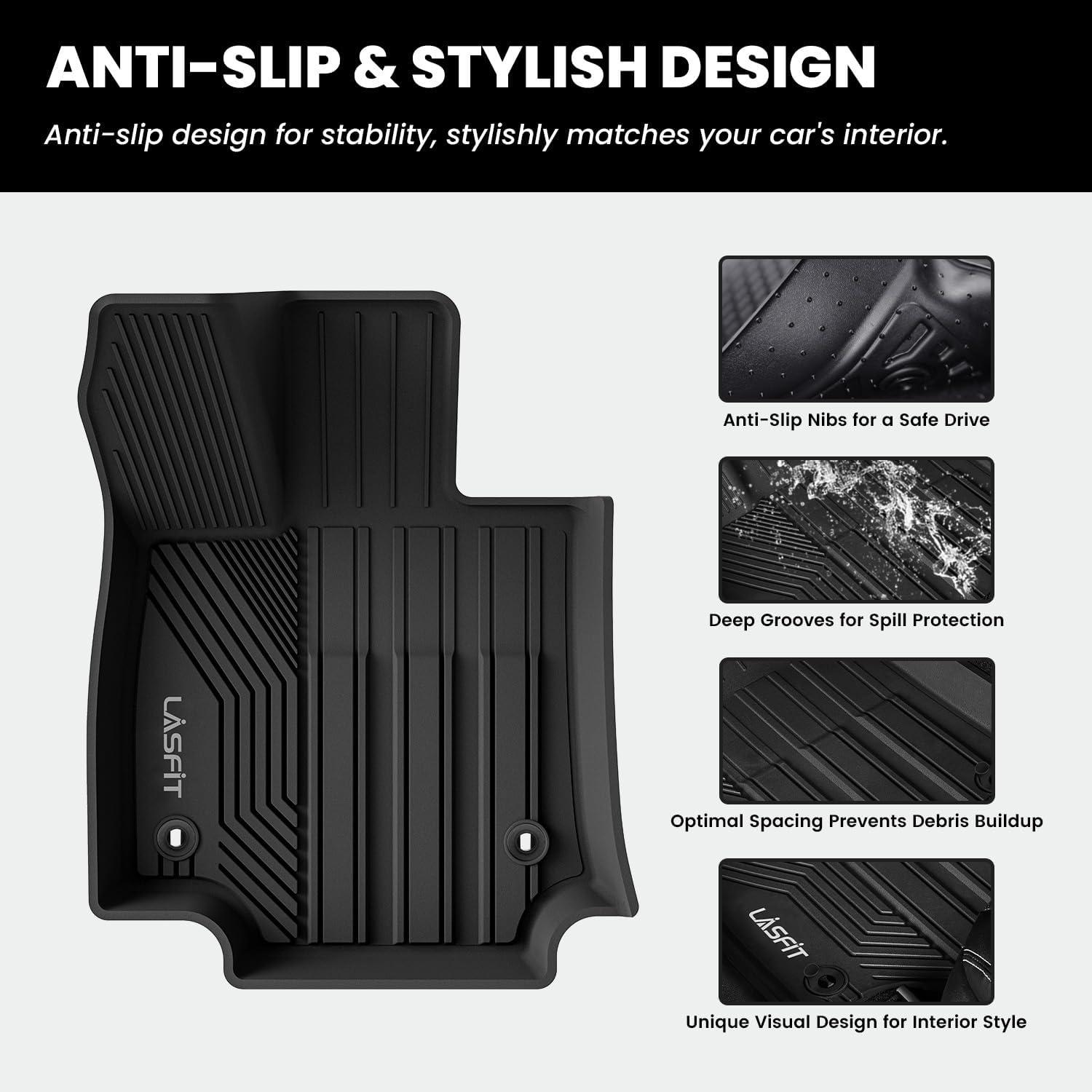 imageLASFIT Floor Mats amp Cargo Mat for Toyota Corolla 20202026for Sedan TPE All Weather Protection Rubber Car Liners Custom Fit for Corolla Accessories 1st amp 2nd Row amp Trunk Mats Black520192025Rav4Floor Mats