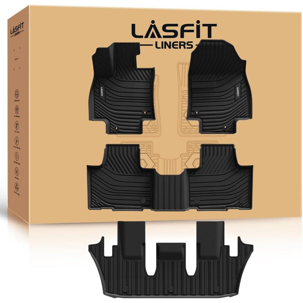 imageLASFIT Floor Mats amp Cargo Mat for Toyota Corolla 20202026for Sedan TPE All Weather Protection Rubber Car Liners Custom Fit for Corolla Accessories 1st amp 2nd Row amp Trunk Mats Black720242026Grand HighlanderFloor Mats