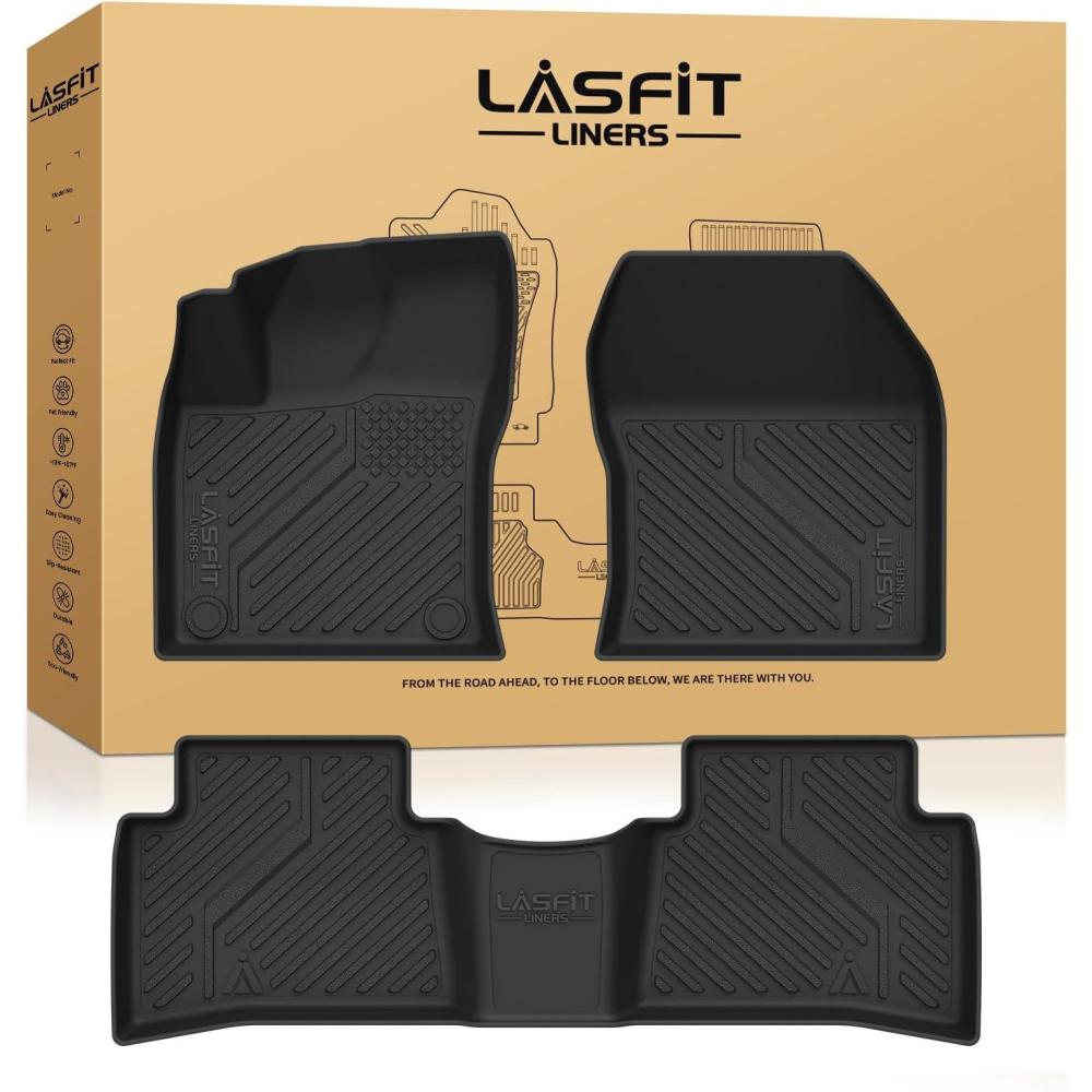 imageLASFIT Floor Mats amp Cargo Mat for Toyota Corolla 20202026for Sedan TPE All Weather Protection Rubber Car Liners Custom Fit for Corolla Accessories 1st amp 2nd Row amp Trunk Mats Black420162022PriusPrius PrimeFloor Mats
